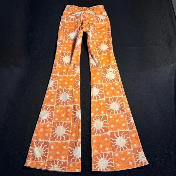 Rare Free People Printed Penny Pull-On Flares Sz 25 - Picture 5 of 15